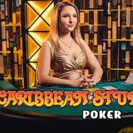 Caribbean Stud Poker slot logo by Evolution at Spinky