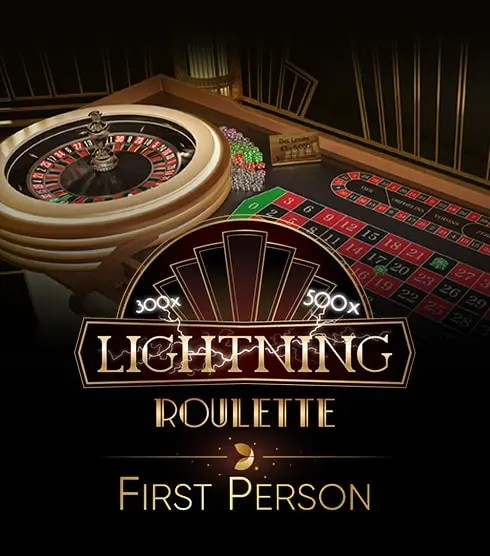 Live Dealer logo of First Person Lightning Roulette from Evolution at Spinky