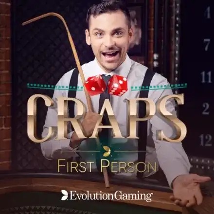 First Person Craps slot visual from Evolution available on spinky.bet