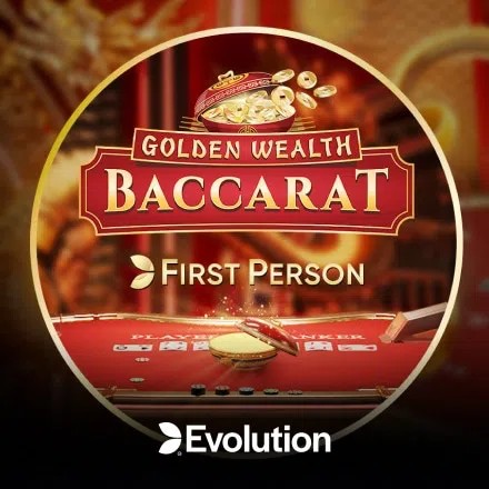 First Person Golden Wealth Baccarat logo by Evolution at Spinky