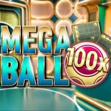 Mega Ball 100x slot icon by Evolution, available at Spinky